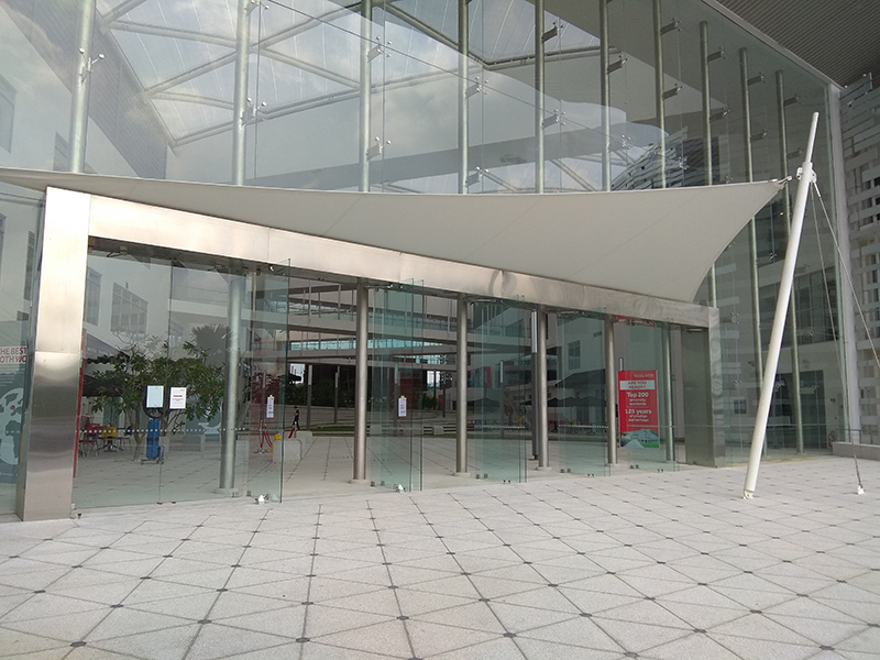 University of Reading Entrance Auto Swing Frameless Glass Doors